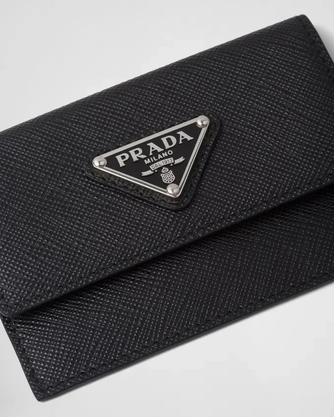 Etui na karty ze skóry Saffiano Etui na karty ze skóry Saffiano