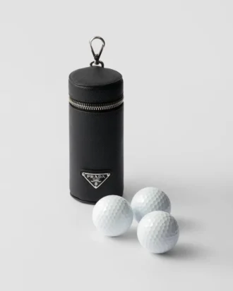 Etui na piłki golfowe ze skóry Saffiano