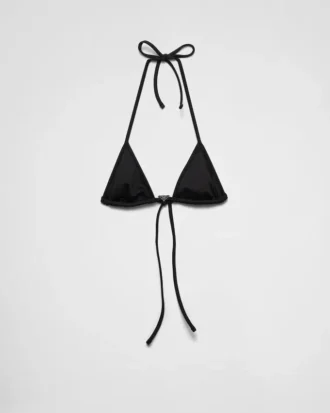 Górka bikini z trójkątem z tkaniny interlock
