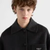 Jednorzędowa kurtka typu caban z podwójnej wełny cashmere Jednorzędowa kurtka typu caban z podwójnej wełny cashmere