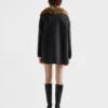 Jednorzędowa kurtka typu caban z podwójnej wełny cashmere Jednorzędowa kurtka typu caban z podwójnej wełny cashmere