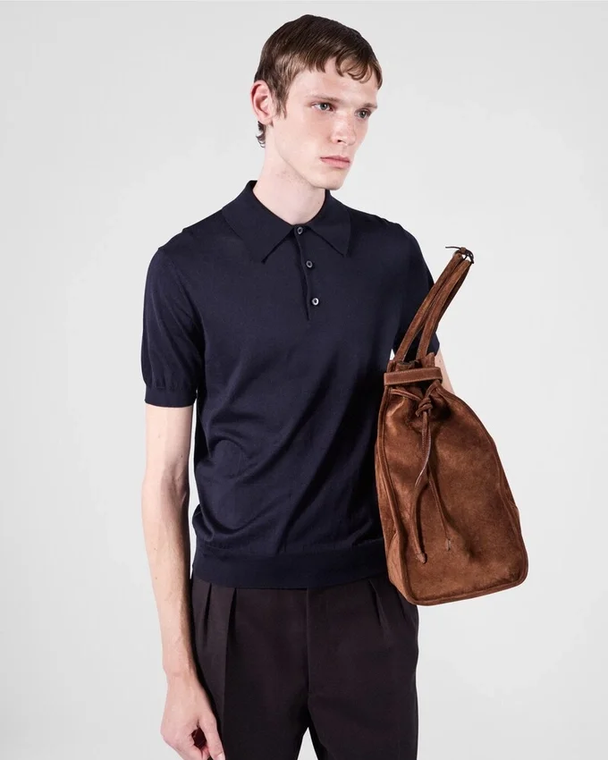 Jedwabna koszulka polo Jedwabna koszulka polo