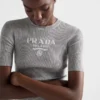 Jedwabny sweter z okrągłym dekoltem i logo Jedwabny sweter z okrągłym dekoltem i logo