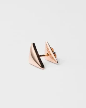 Kolczyk Eternal Gold Nano Triangle Mono w kolorze różowego złota