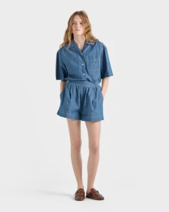 Kombinezon z tkaniny chambray