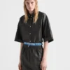 Koszula z krótkim rękawem z tkaniny chambray Koszula z krótkim rękawem z tkaniny chambray