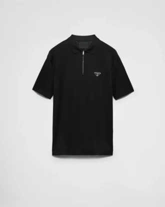 Koszulka polo Piqua z detalami z Re-Nylon