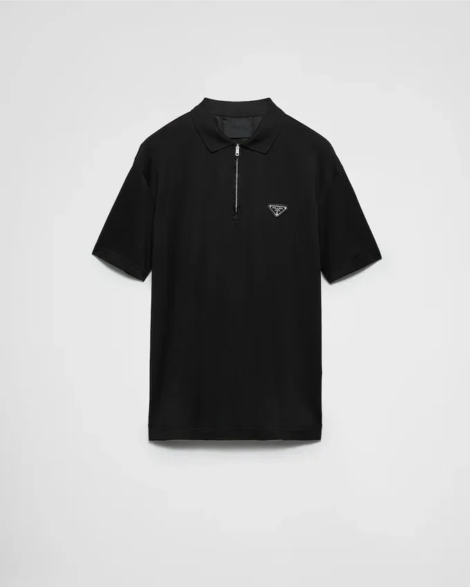 Koszulka polo Piqua z detalami z Re-Nylon Koszulka polo Piqua z detalami z Re-Nylon