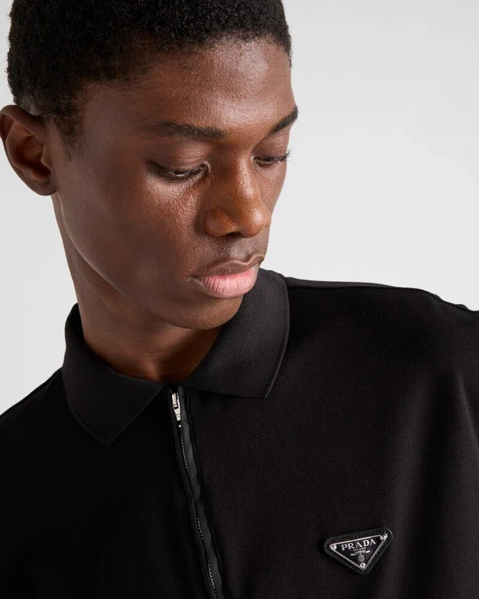 Koszulka polo Piqua z detalami z Re-Nylon Koszulka polo Piqua z detalami z Re-Nylon