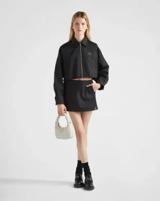 Krótka kurtka typu blouson z materiału Re-Nylon