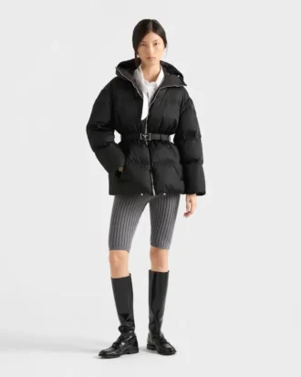 Kurtka puchowa z kapturem Re-Nylon