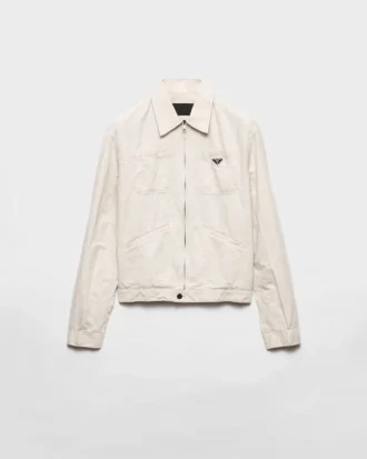 Kurtka typu blouson z tkaniny chambray