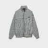 Kurtka typu bluzon w kratę z tkaniny chambray Kurtka typu bluzon w kratę z tkaniny chambray