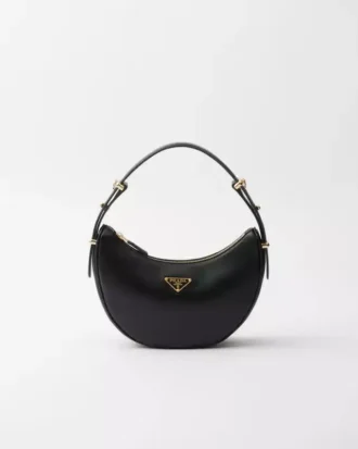 Mała skórzana torba na ramię Prada Arqua