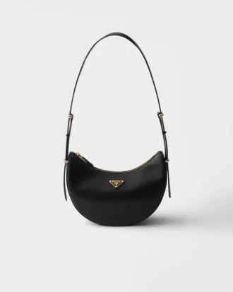 Mała skórzana torba na ramię Prada Arqua