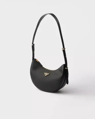 Mała skórzana torba na ramię Prada Arqua