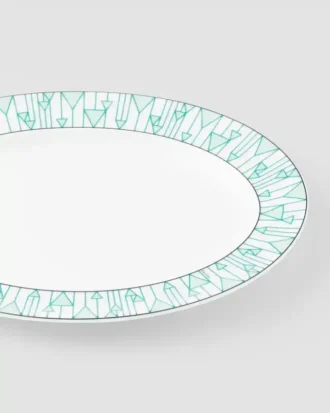 Mały porcelanowy talerz do serwowania – Vienna Green