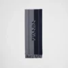Mały wełniany szalik z żakardowym logo Mały wełniany szalik z żakardowym logo