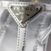 Metaliczne skórzane sandały z paskiem Metaliczne skórzane sandały z paskiem