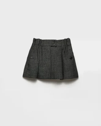 Mini spódniczka z wełny Moulina w kratkę Mini spódniczka z wełny Moulina w kratkę