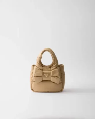 Mini wyściełana torba Re-Nylon z kokardką Mini wyściełana torba Re-Nylon z kokardką