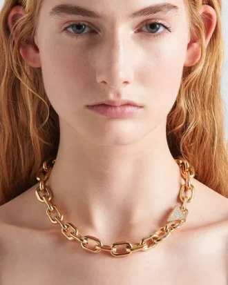 Naszyjnik Eternal Gold Chain z żółtego złota z brylantami Naszyjnik Eternal Gold Chain z żółtego złota z brylantami