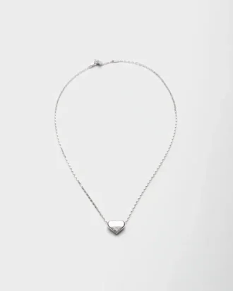 Naszyjnik Eternal Gold Nano Heart z białego złota z diamentem wyhodowanym w laboratorium Naszyjnik Eternal Gold Nano Heart z białego złota z diamentem wyhodowanym w laboratorium