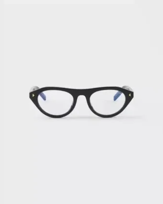 Okulary przeciwsłoneczne Prada z kultową metalową plakietką