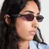 Okulary przeciwsłoneczne z logo Prada Okulary przeciwsłoneczne z logo Prada