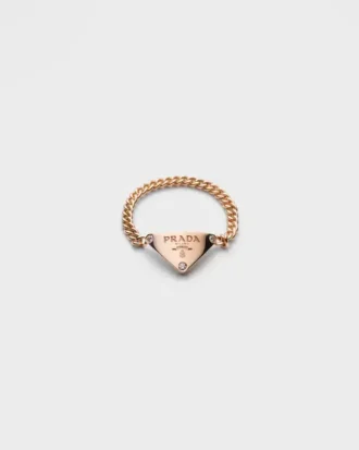 Pierścionek Eternal Gold Chain z różowego złota z diamentami Pierścionek Eternal Gold Chain z różowego złota z diamentami
