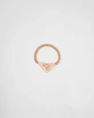 Pierścionek Eternal Gold Chain z różowego złota z diamentami Pierścionek Eternal Gold Chain z różowego złota z diamentami