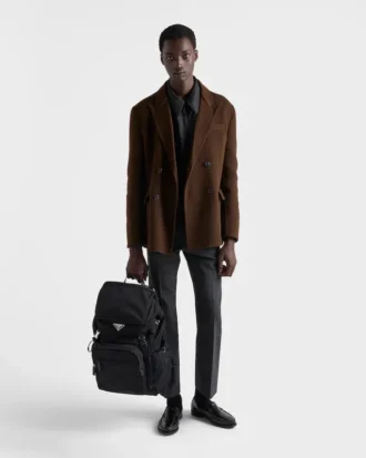 Plecak z materiału Re-Nylon i skóry Saffiano Plecak z materiału Re-Nylon i skóry Saffiano