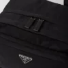 Plecak z materiału Re-Nylon i skóry Saffiano Plecak z materiału Re-Nylon i skóry Saffiano