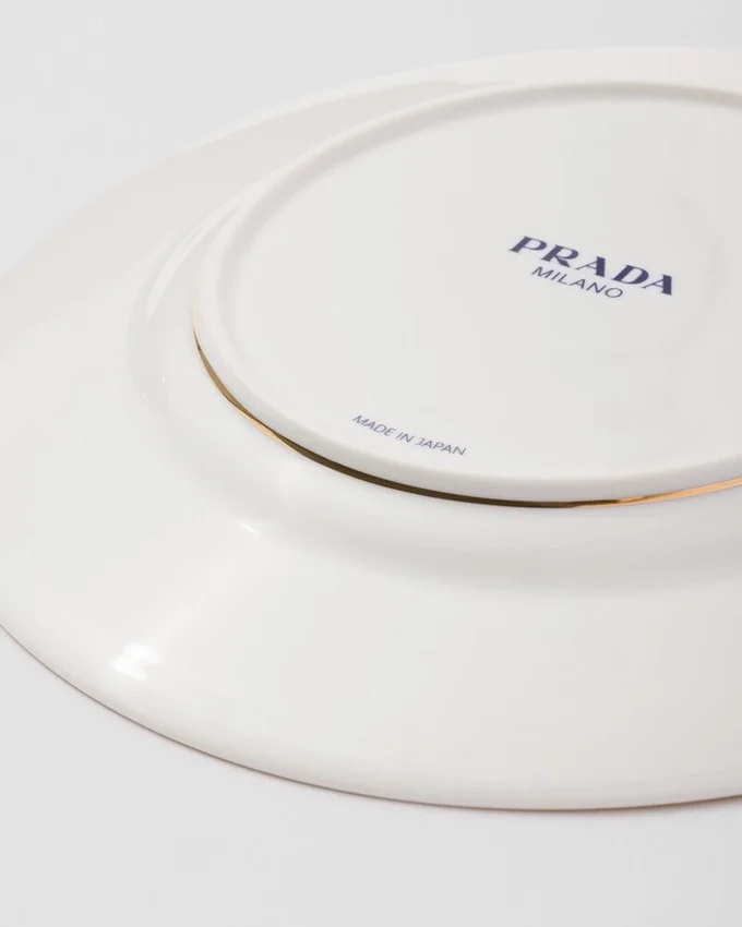 Porcelanowy talerz obiadowy – w kolorze złotym Porcelanowy talerz obiadowy – w kolorze złotym