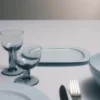 Prostokątna porcelanowa taca – Celadon