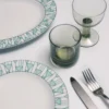 Średni porcelanowy talerz do serwowania – Vienna Green