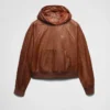 Skórzana bluza z kapturem Skórzana bluza z kapturem