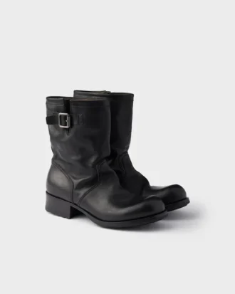 Skórzane buty do połowy łydki Skórzane buty do połowy łydki