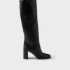 Skórzane buty na obcasie Skórzane buty na obcasie