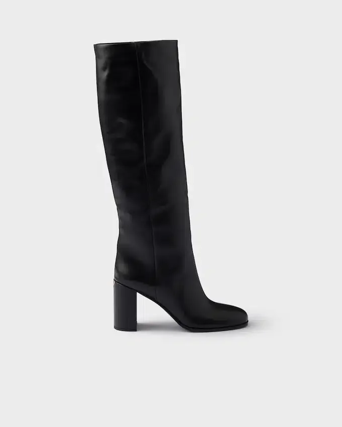 Skórzane buty na obcasie Skórzane buty na obcasie
