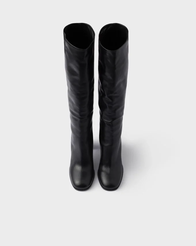 Skórzane buty na obcasie Skórzane buty na obcasie