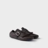 Skórzane buty typu shuffle z klamrą Skórzane buty typu shuffle z klamrą