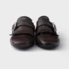 Skórzane buty typu shuffle z klamrą Skórzane buty typu shuffle z klamrą