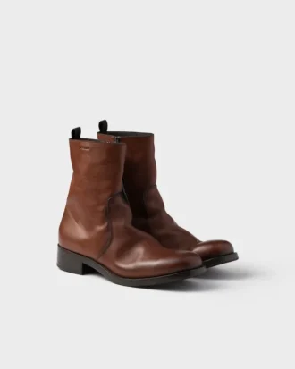 Skórzane buty zapinane na zamek Skórzane buty zapinane na zamek