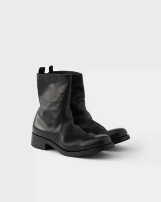 Skórzane buty zapinane na zamek Skórzane buty zapinane na zamek