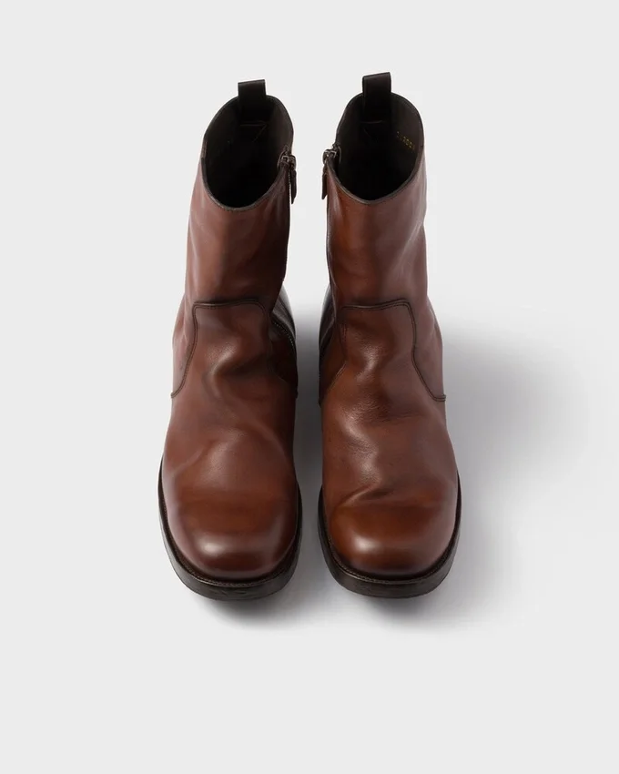 Skórzane buty zapinane na zamek Skórzane buty zapinane na zamek
