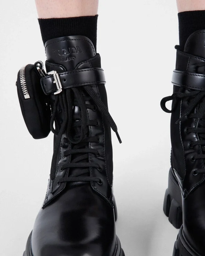 Skórzane i Re-Nylonowe buty Monolith z kieszenią Skórzane i Re-Nylonowe buty Monolith z kieszenią
