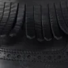 Skórzane klapki typu monk strap z frędzlami Skórzane klapki typu monk strap z frędzlami