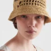 Słomkowy kapelusz typu bucket hat Słomkowy kapelusz typu bucket hat