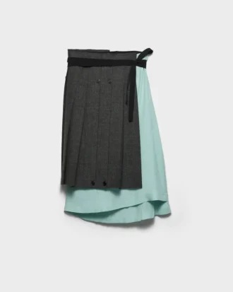 Spódnica z patchworku z tkaniny o splocie rush